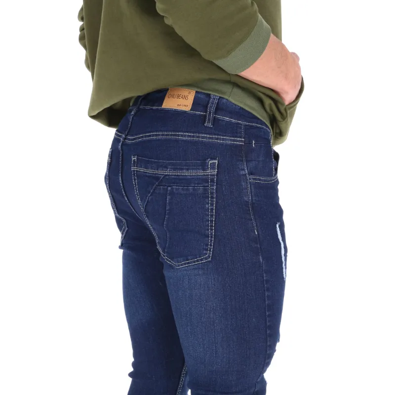Jeans de hombre slim fit en color azul oscuro