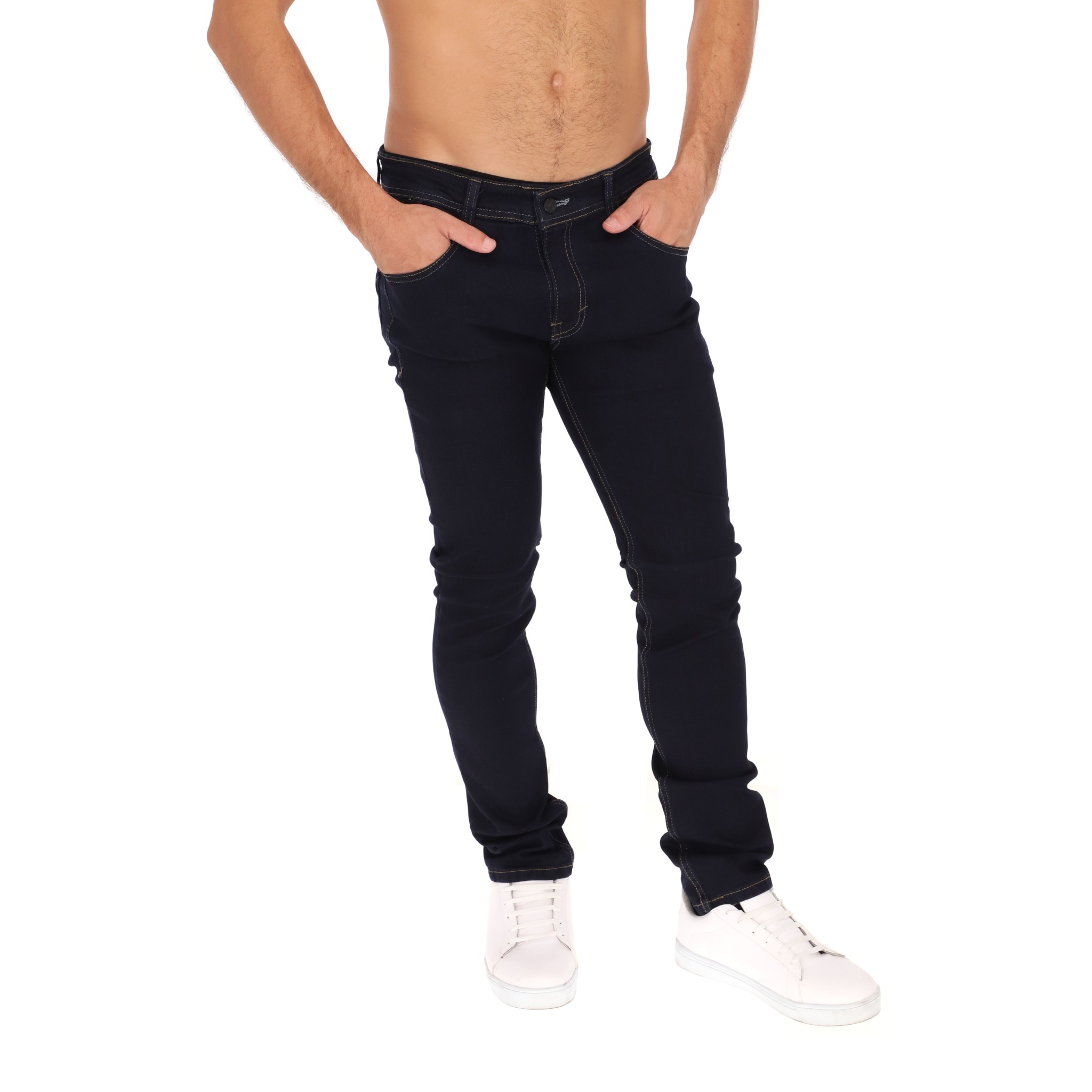 jeans skinny para hombre azul do pose 2