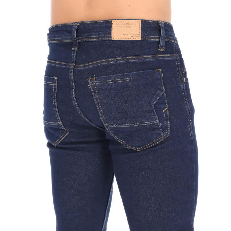 jeans skinny para hombre azul dc zoomo trasero