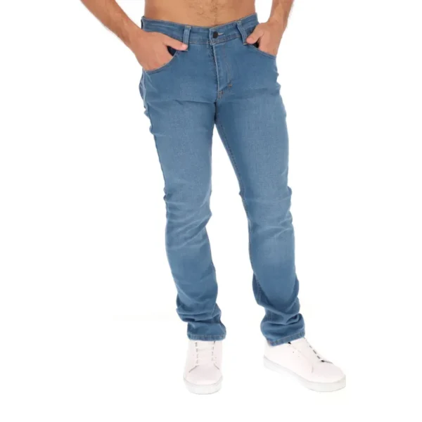 jeans skinny para hombre azul pose 1