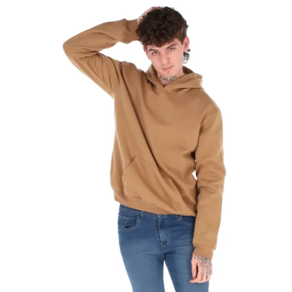 sudadera de hombre color camel portada