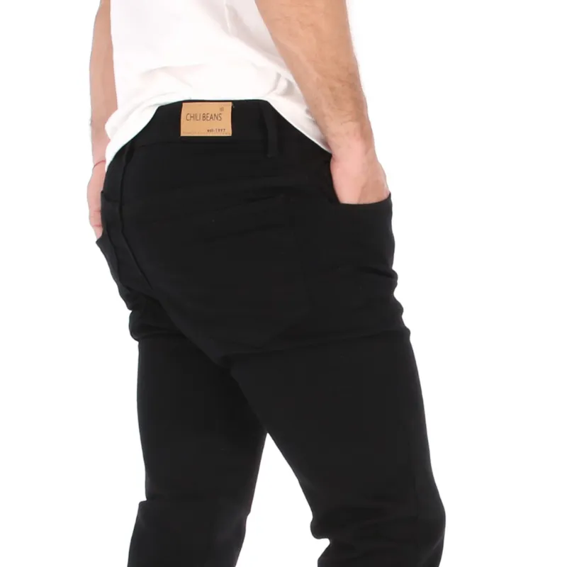 Pantalones negros Chili Beans para hombre en moda casual