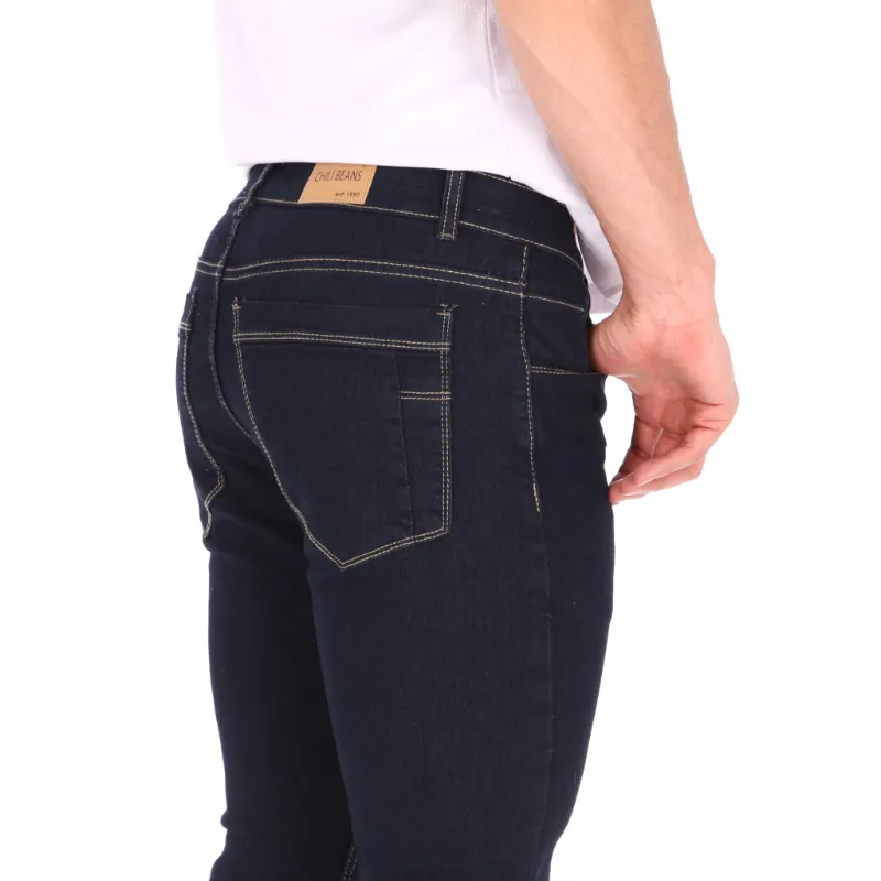 jeans de mezclilla oscuros para hombre, comodidad y estilo, moda masculina, pantalones casuales, prendas de calidad, e-commerce de ropa.