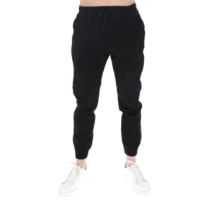 pantalón jogger de gabardina color negro portada