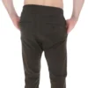 pantalón jogger de gabardina color verde militar zoom trasero