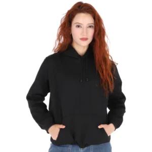 sudadera de mujer con hoodie negro portada