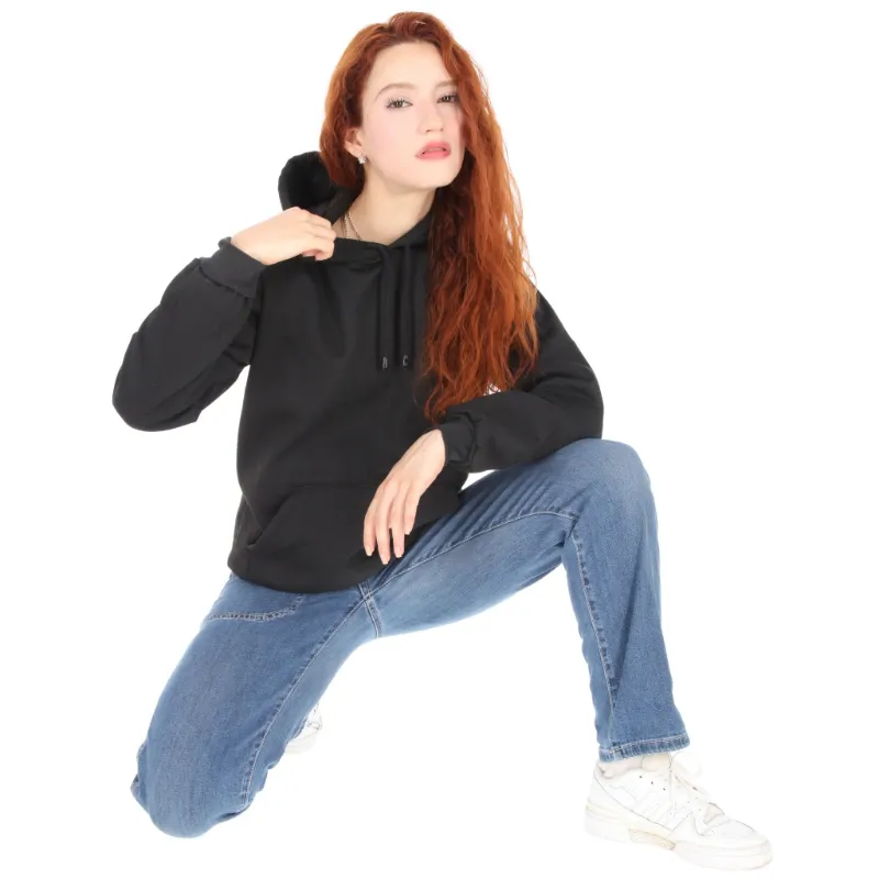 sudadera de mujer con hoodie negro