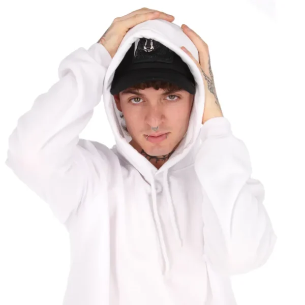 sudadera de hombre color blanco hoodie