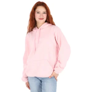 sudadera de mujer con hoodie rosa portada