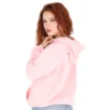 sudadera de mujer con hoodie rosa espalda