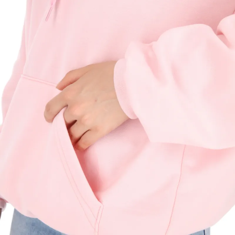 sudadera de mujer con hoodie rosa bolsa