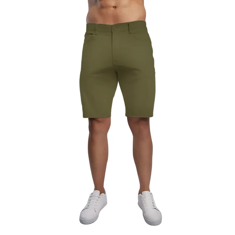 Pantalones cortos para hombre color verde oliva