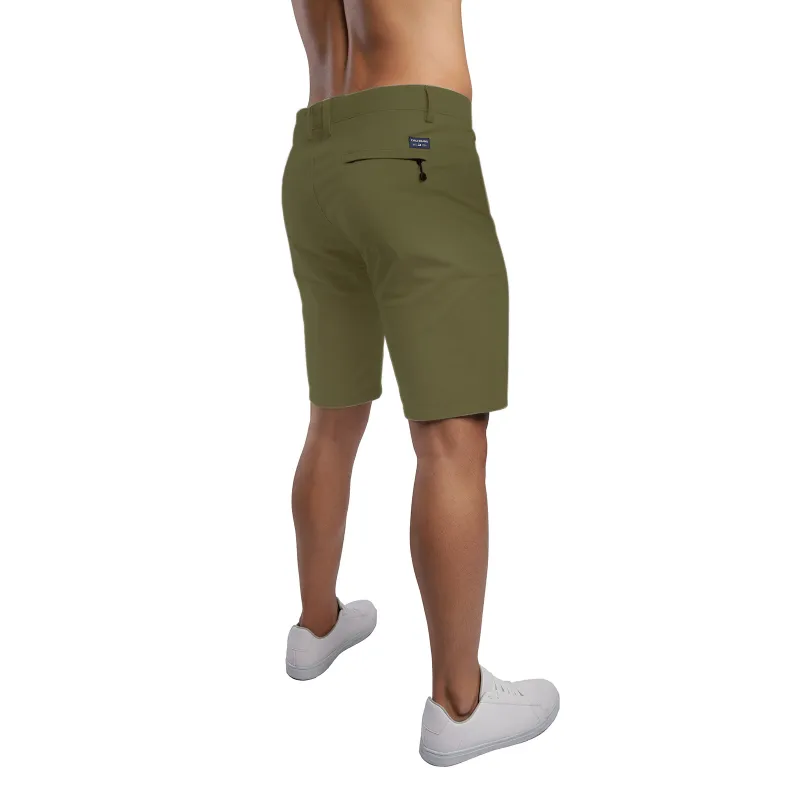 pantalones cortos verde para hombre moda casual e-commerce