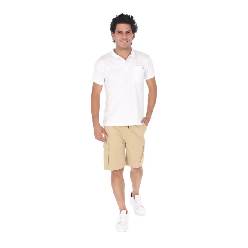 modelo masculino ropa casual verano camiseta corta pantalones cortos
