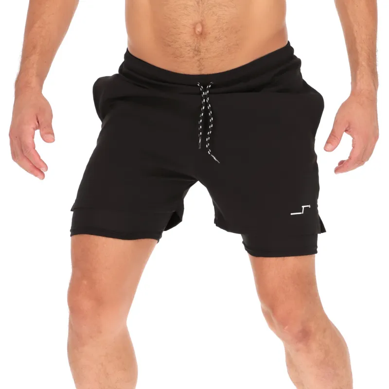 shorts deportivos negros para hombre, ropa de entrenamiento, comodidad y estilo, pantalones cortos para gimnasio
