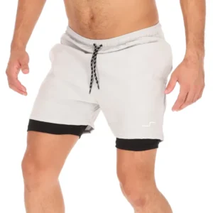 Shorts deportivos para hombre en color gris