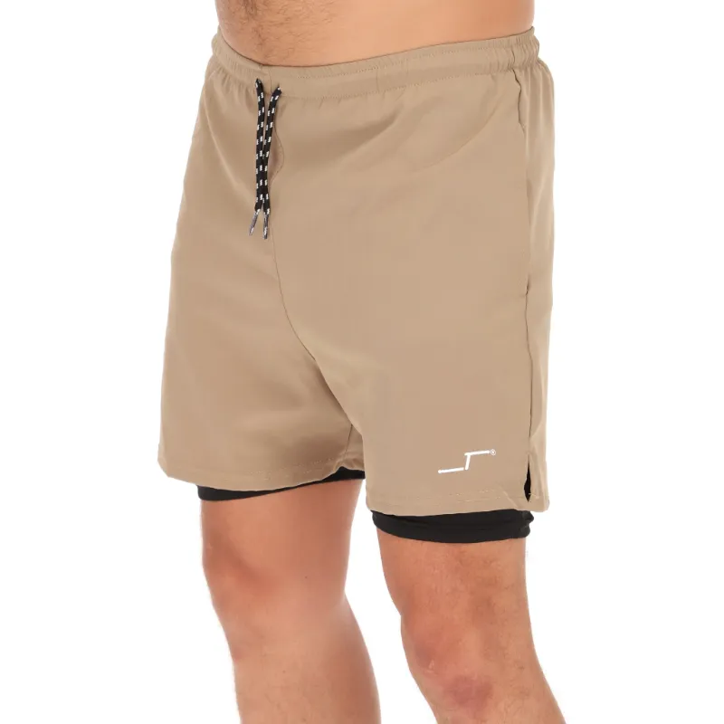 shorts de hombre color beige para deporte