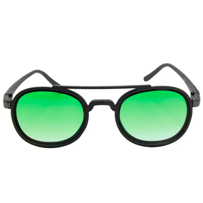 gafas de sol verdes estilo retro, gafas de sol de moda, accesorios de verano, gafas para exterior