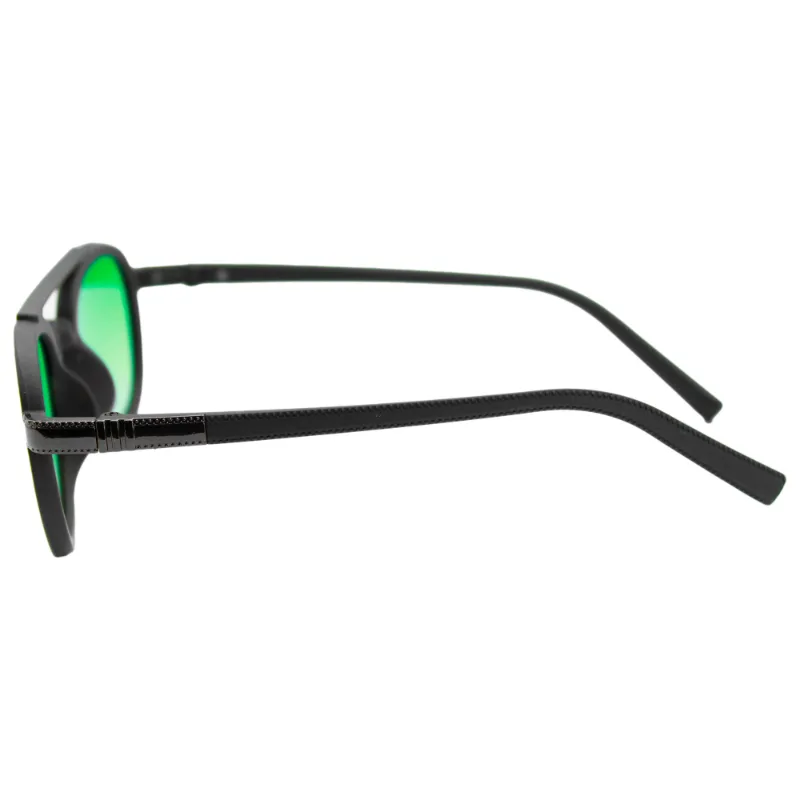 Gafas de sol verde modernas para hombre