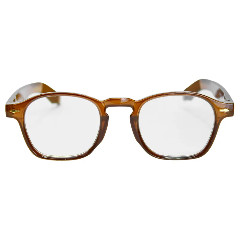 Gafas ópticas cuadradas marrones para hombres