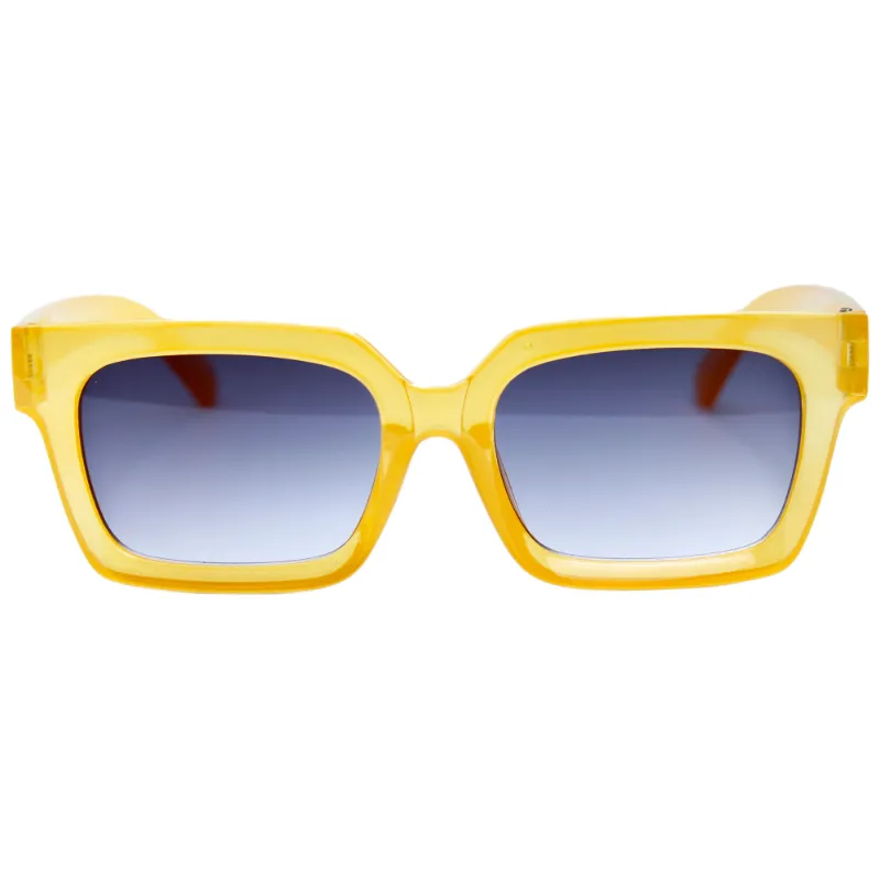 Gafas de sol amarillas con diseño moderno