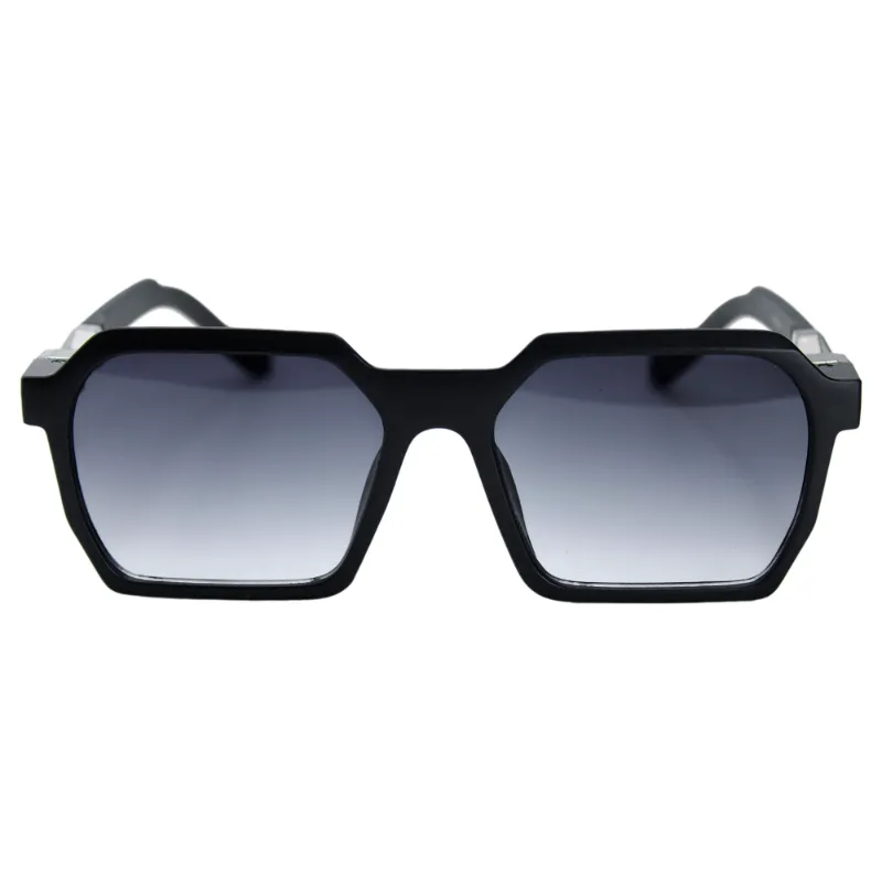 Lentes de sol cuadrados estilo moderno negros