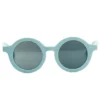 gafas de sol redondas azul claro, protección UV, estilo moderno, accesorios de moda, compra en línea