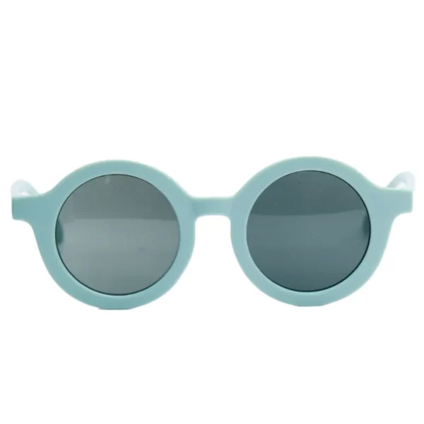 gafas de sol redondas azul claro, protección UV, estilo moderno, accesorios de moda, compra en línea