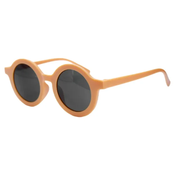 gafas de sol redondas color durazno estilo moderno
