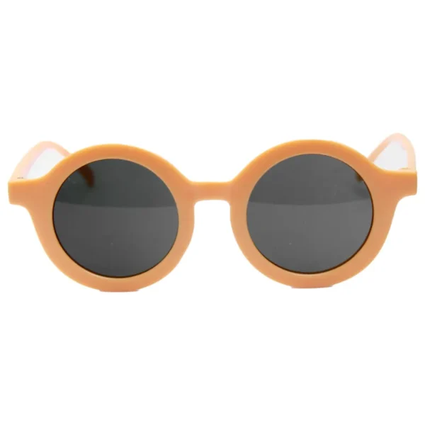 Gafas de sol redondas color durazno estilo moderno