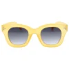 gafas de sol amarillas estilo vintage, accesorios de moda, protección UV, lentes Degradé, gafas de mujer, tendencias de verano