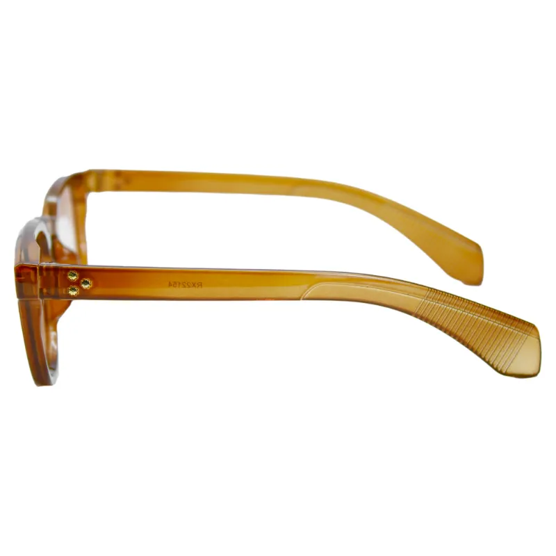 Gafas de sol transparentes color caramelo en ecommerce