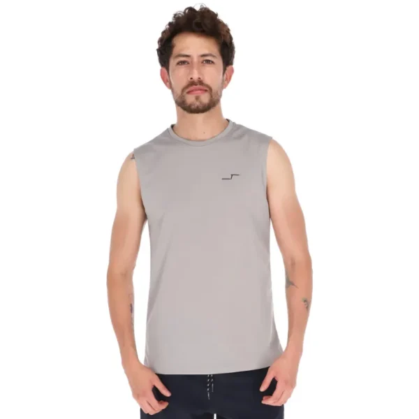 Camiseta sin mangas para hombre gris moda deportiva
