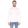Camiseta blanca de manga larga para hombre