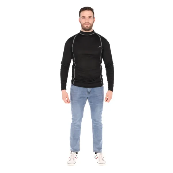 camiseta de termorregulación hombre, moda deportiva, ropa para entrenamiento, comodidad y estilo, camiseta negra, vestimenta atlética, prendas para running