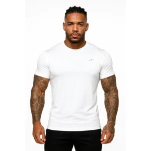 Playera deportiva para hombre con tela transpirable blanco