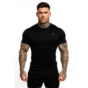 Playera deportiva para hombre con tela transpirable negro
