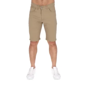 bermuda de gabardina beige portada
